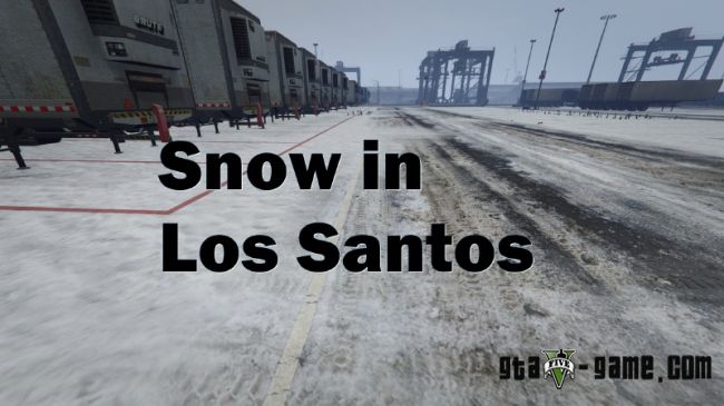 Snow in Los Santos - снег и зима на улицах Gta 5