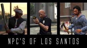 NPC's of Los Santos вооруженные жители города