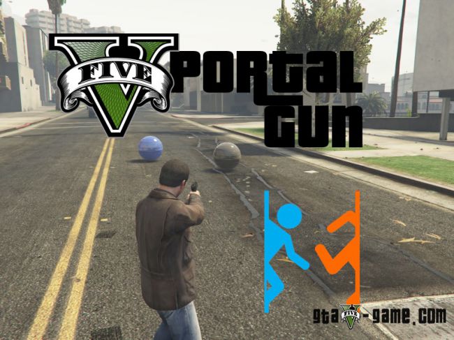 Portal Gun - портальная пушка в гта 5 из игры Portal