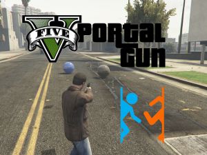 Portal Gun - портальная пушка в гта 5 из игры Portal