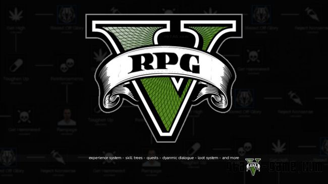 GTA RPG мод на рпг в гта 5, квесты, прокачка, скиллы