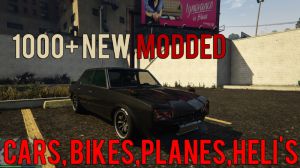 1000 Modded Cars - больше интересных машин на карте игры