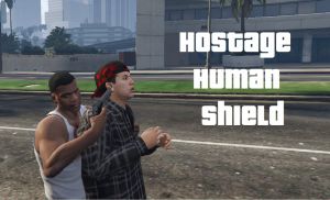 Hostage Human Shield мод на заложника, щит из человека
