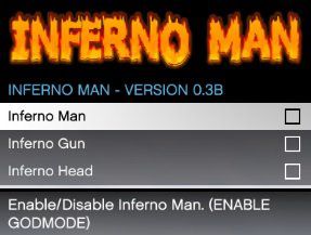 Inferno Man - огненный мод для гта 5